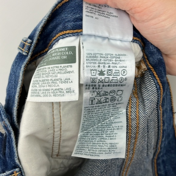 Levi's Size 27 Blue 501 Denim Cutoff Button Fly Jean Shorts - Picture 6 of 8